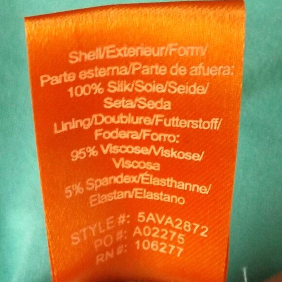 HALE BOB Top, M, Silk Layered Tank, Flutter Sleeves, V-neck, Blue/Green, Beaded - Picture 11 of 12